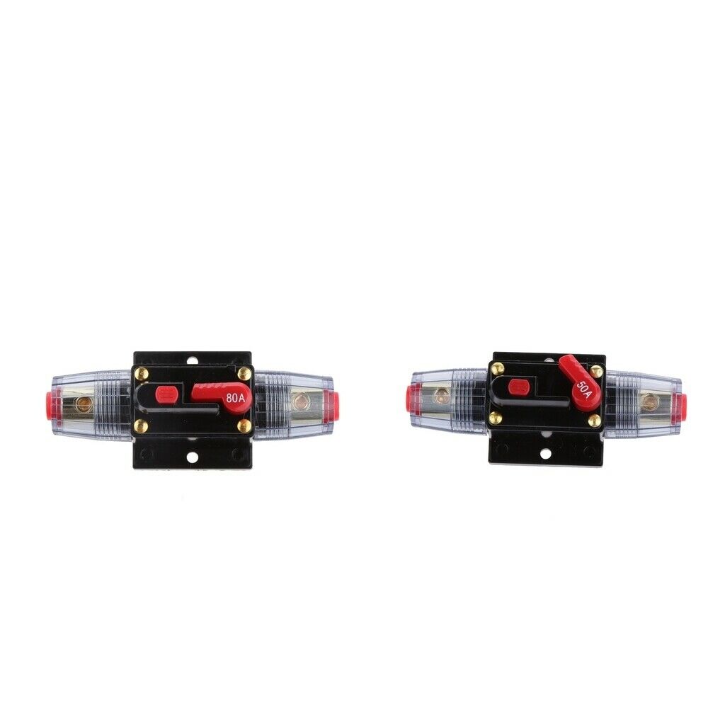 2Pieces Circuit Breaker Inline Car Auto Fuse Safety Protection Weatherproof