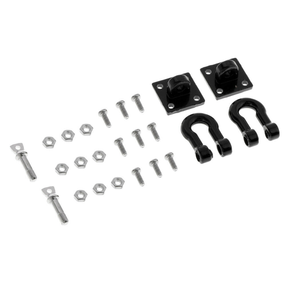 2Pcs Metal Winch Shackle D-Rings Accessories for   D90 1:10 RC Crawler -