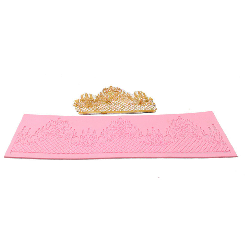 Silicone Lace Cake Mold Sugar DIY Fondant Mat Cake Decorating Baking Tool BDAU