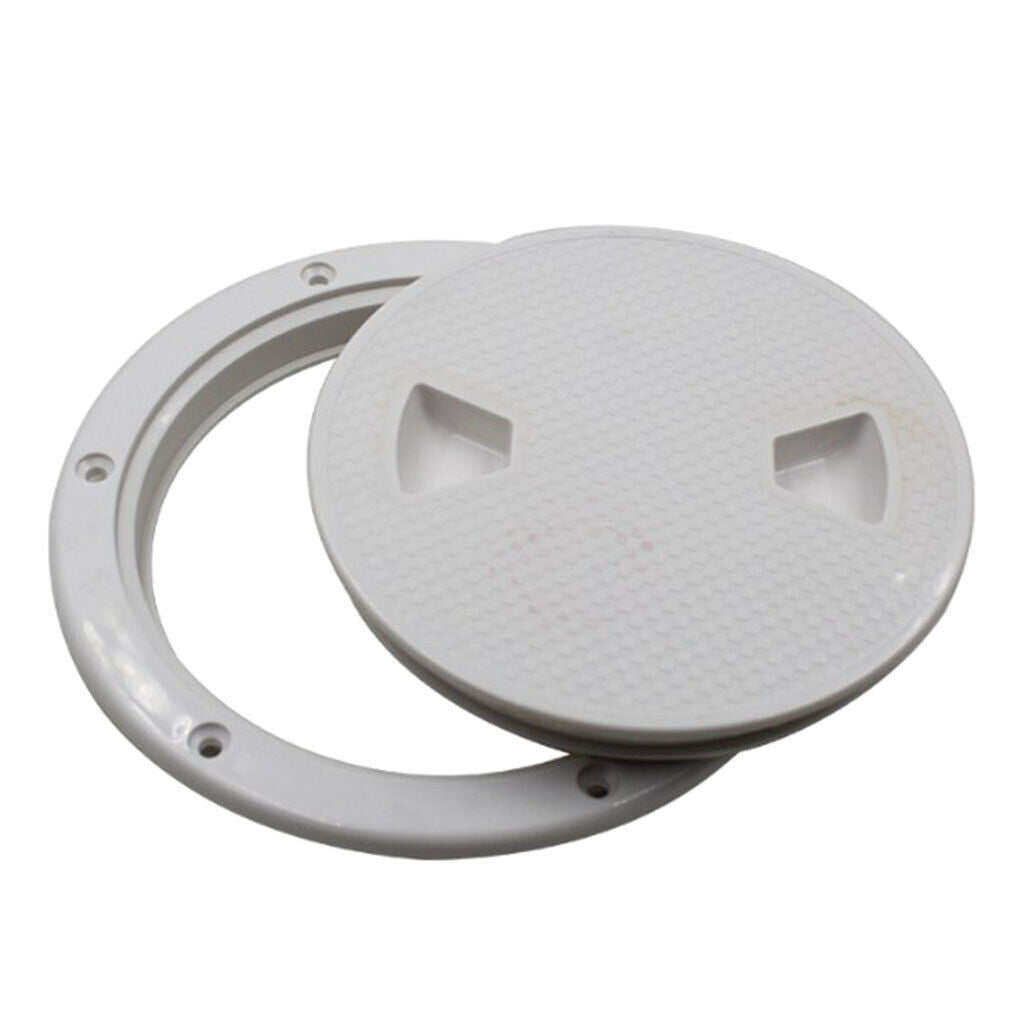 Plastic White Boat 6" Deck Inspection Hatch Screw Out Plate For Marine