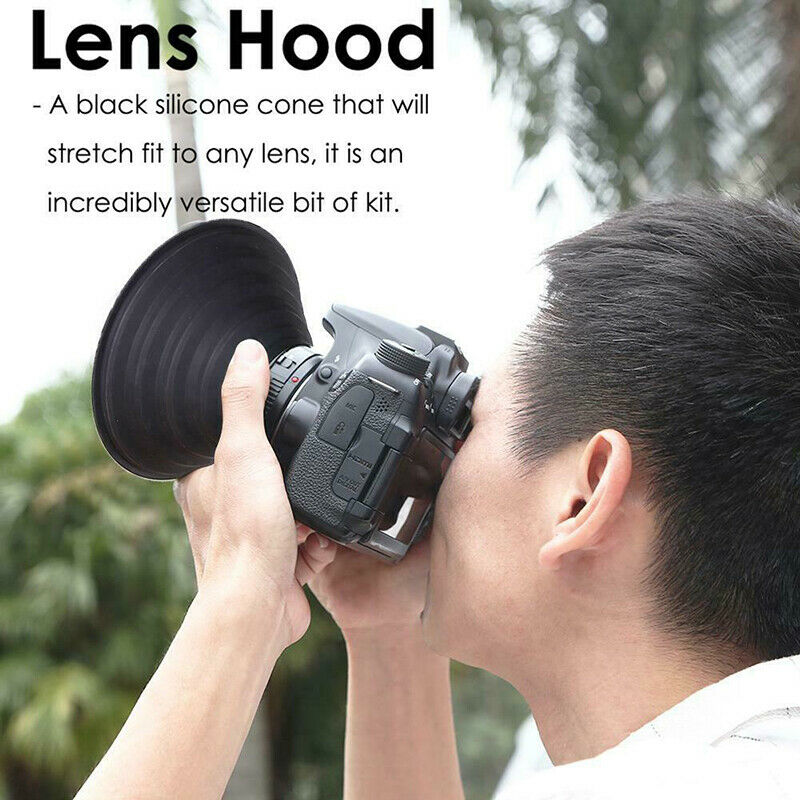 Anti-glass Ultimate Camera Lens Cover Hood Anti-reflective Silicone Photos S*DF