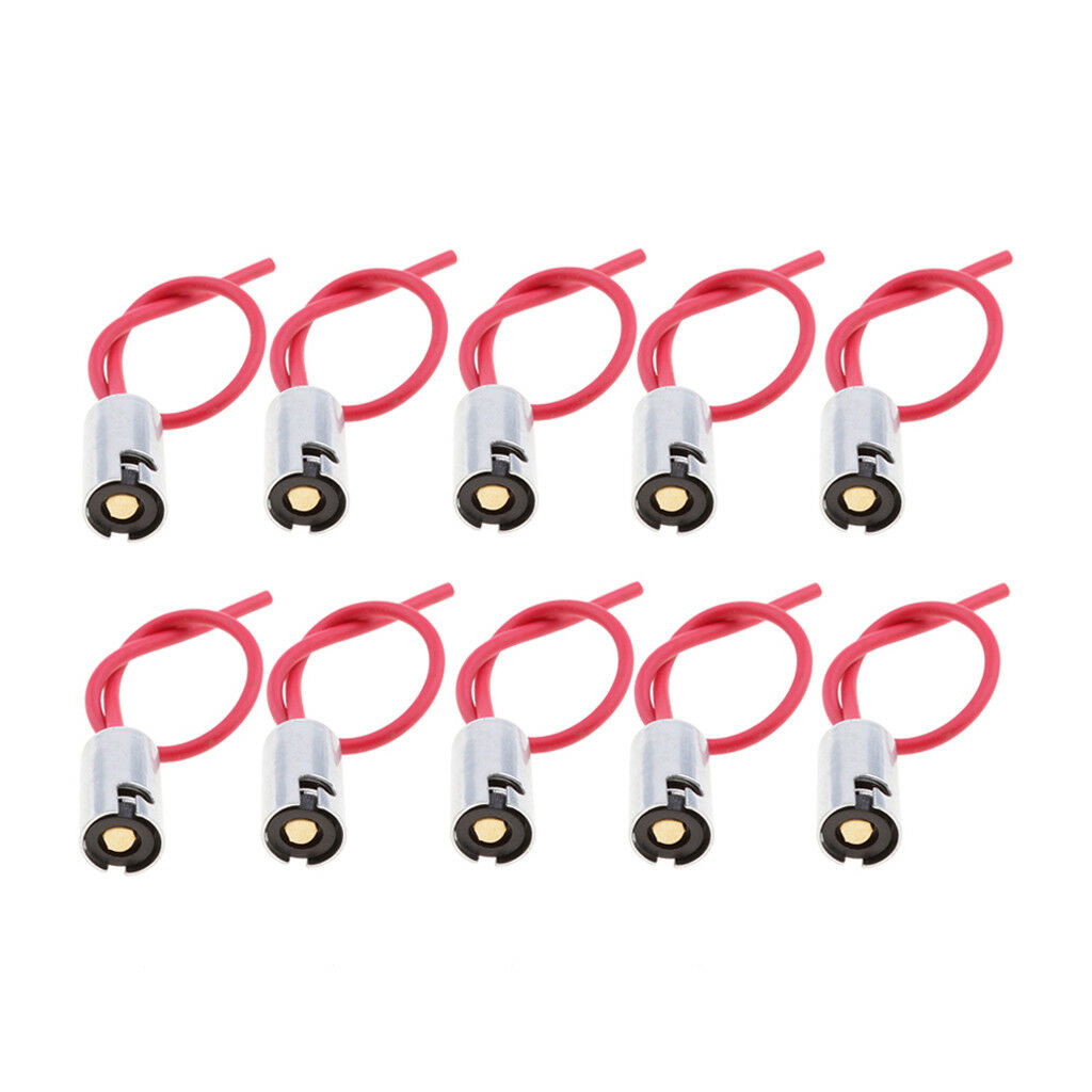 10pcs BA9S Bulb Socket Extension Replacement Holder Wire Harness