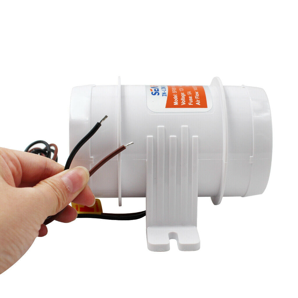 3'' Boat In Line Bilge Blower Fan 24V Marine Cabin Engine Ventilation