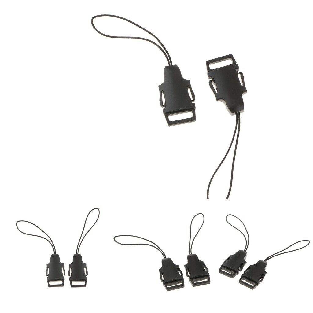 8Pieces Black Quick Release Buckle Kit Neck Strap Camera Eyelet Sling Belt