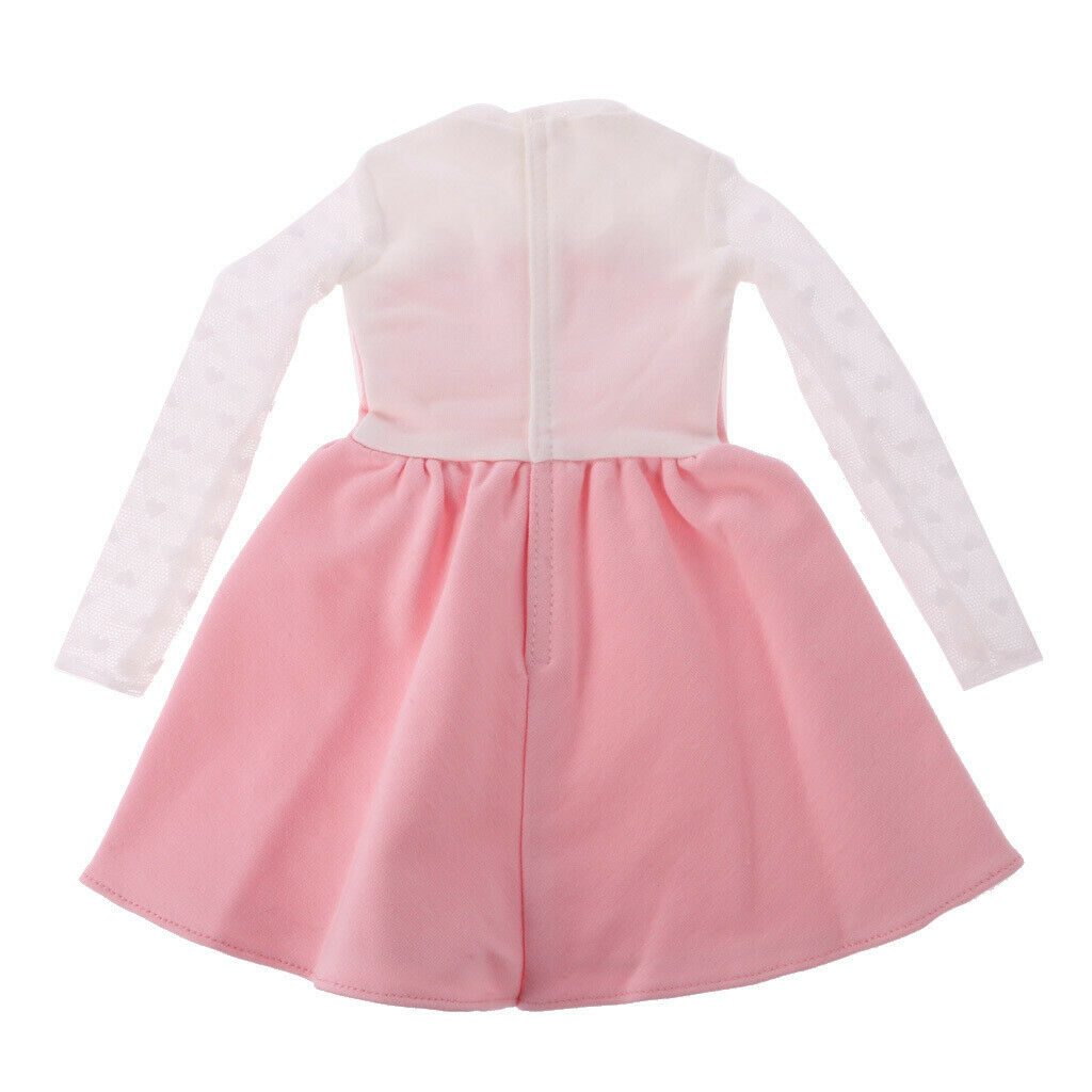 Cute Pink Cat Face Knitted Lace Sleeve One-piece Skirt Dress for 1/3 BJD SD