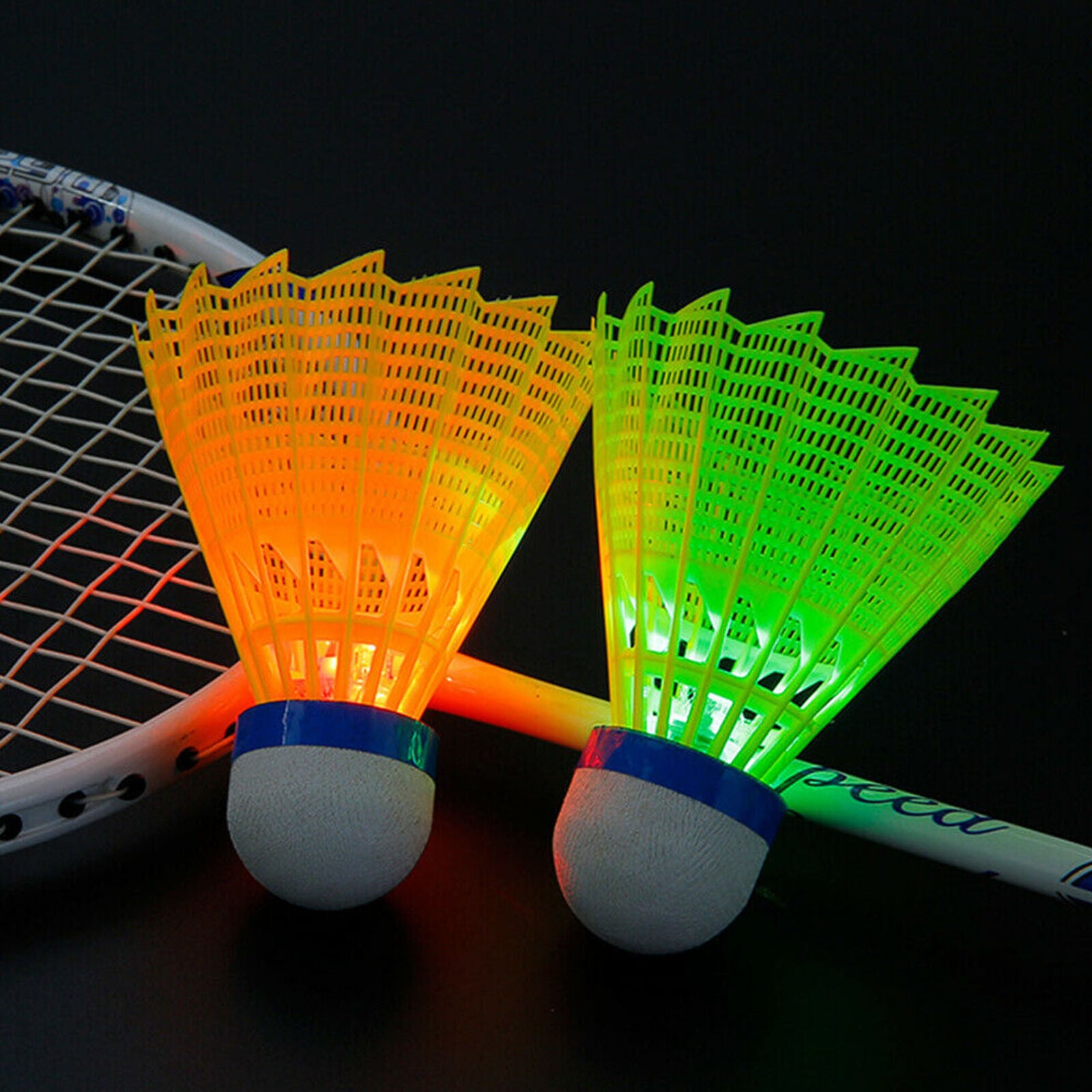 4Pcs Creative LED Light Badminton Balls Plastic Outdoor Sports Shuttlecock