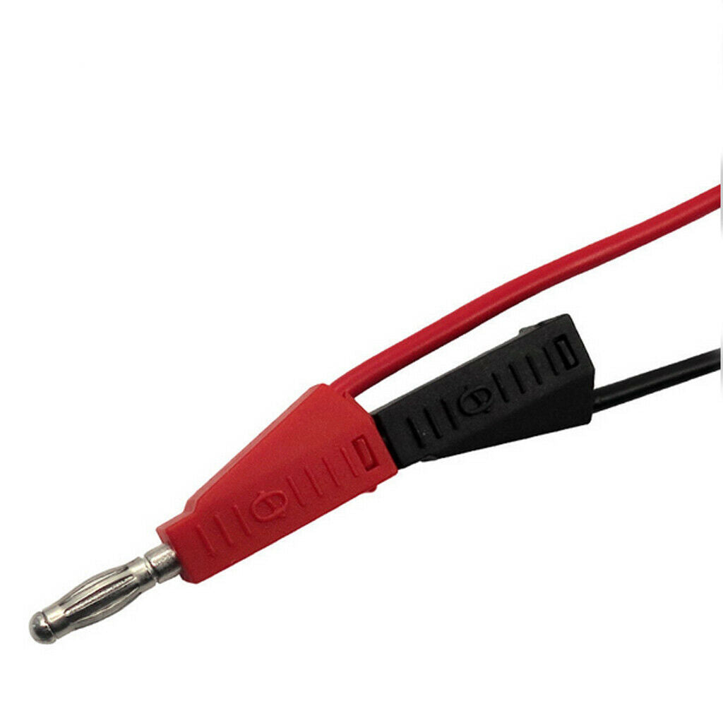 2PCS Alligator Clip Test Lead To Probe Injection-type Red Black Test Leads