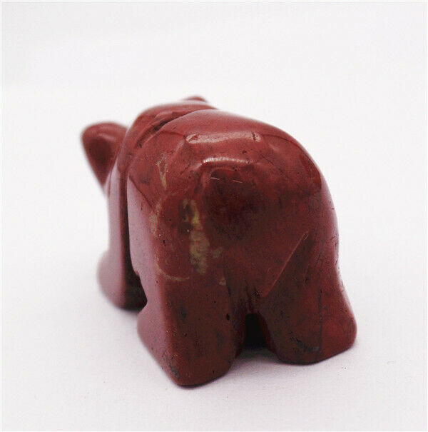 37x23x18mm Natural Red Jasper Carved Bear Decoration Statue Home Decor HH7753