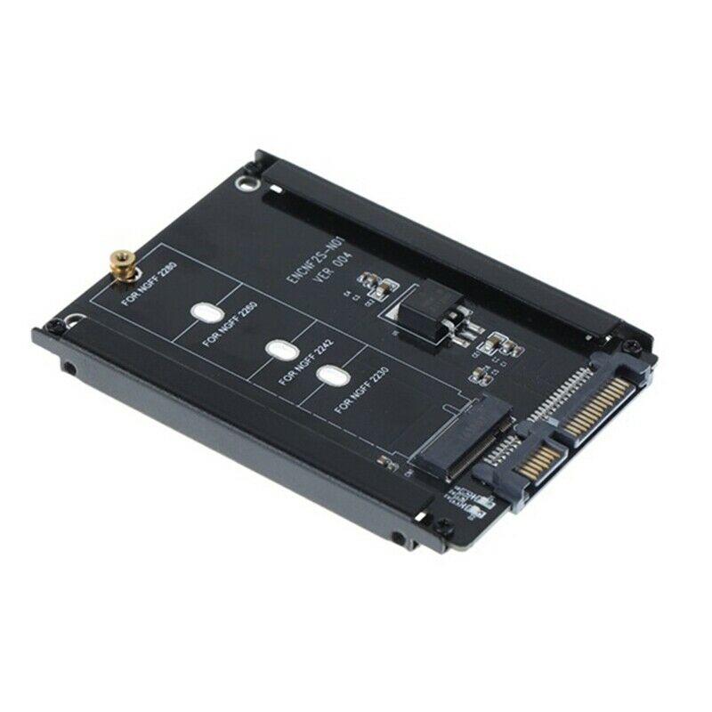2Pcs Metal Case B+M Key M.2 NGFF SSD to 2.5 SATA 6Gb/S Adapter Card with EncloX5