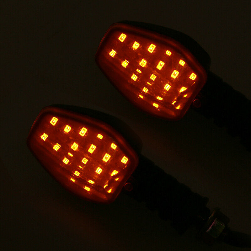 LED 10mm Amber Turn Signals 12V Indicators M10 Blinker Universal For Motorcycle