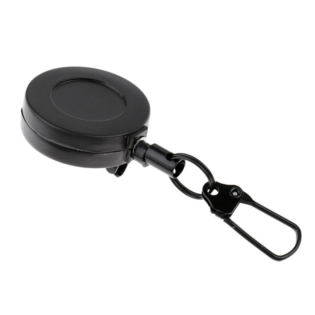 Fly fishing double zinger retractor stainless steel accessory black