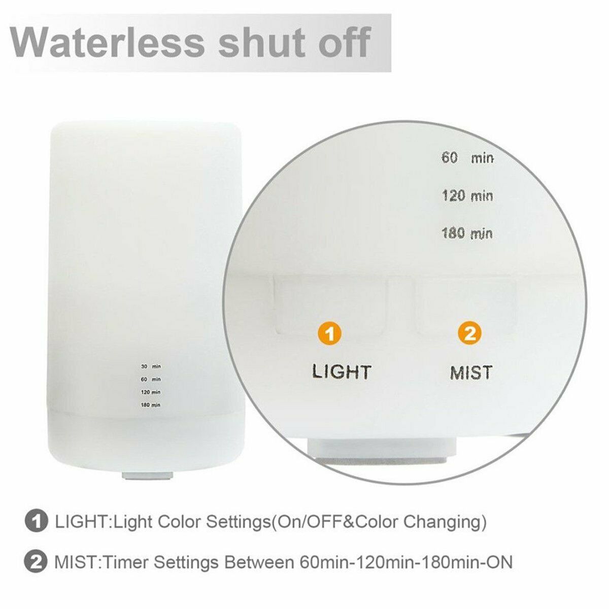 LED Ultrasonic Light Aroma Humidifier Air Essential Oil Mist Diffuser Purifier