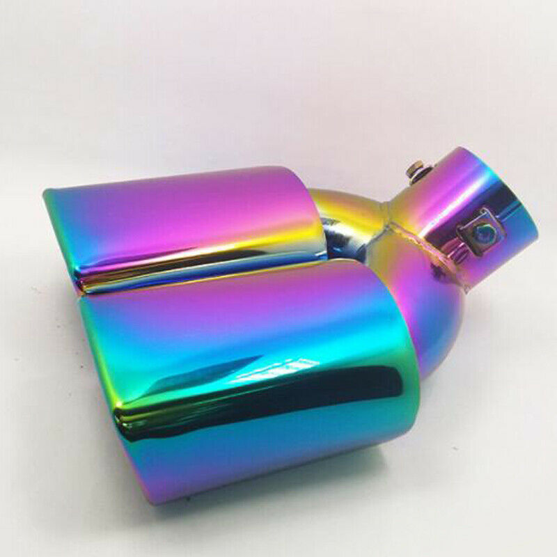 62mm Dual Exhaust Tip Exhaust Pipe Trim 2.5" Stainless Steel Muffler Tail Pipe