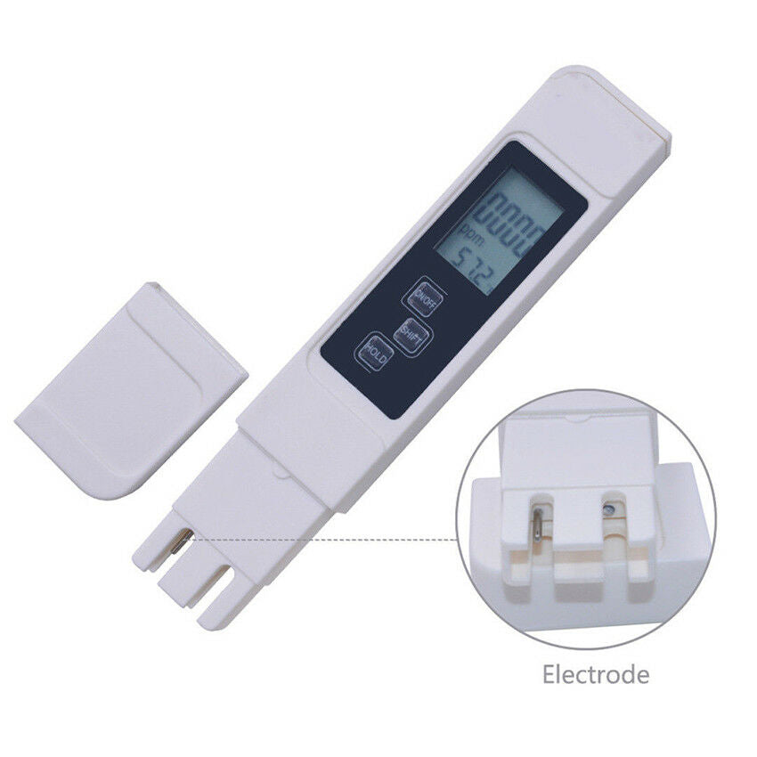 New TDS EC Meter Temperature Tester pen 3 In1 Func. Conductivity Water Quality