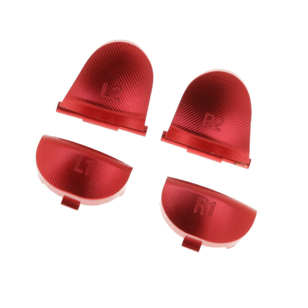 Red Buttons Protector L1 R1 L2 R2 Metal Accessories For PS4 Video Games