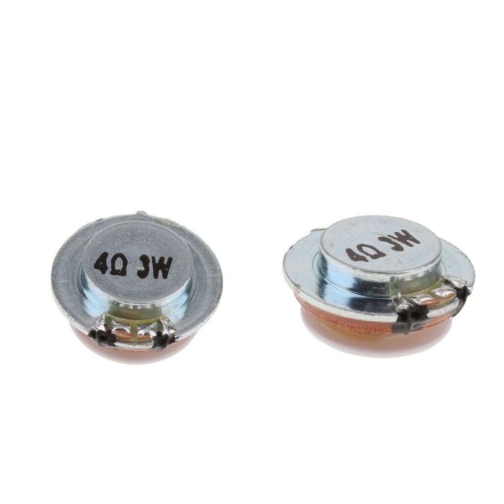 2Pack 4 Ohm 27mm 3W High Fidelity Audio Stereo Speaker Vibration Resonance