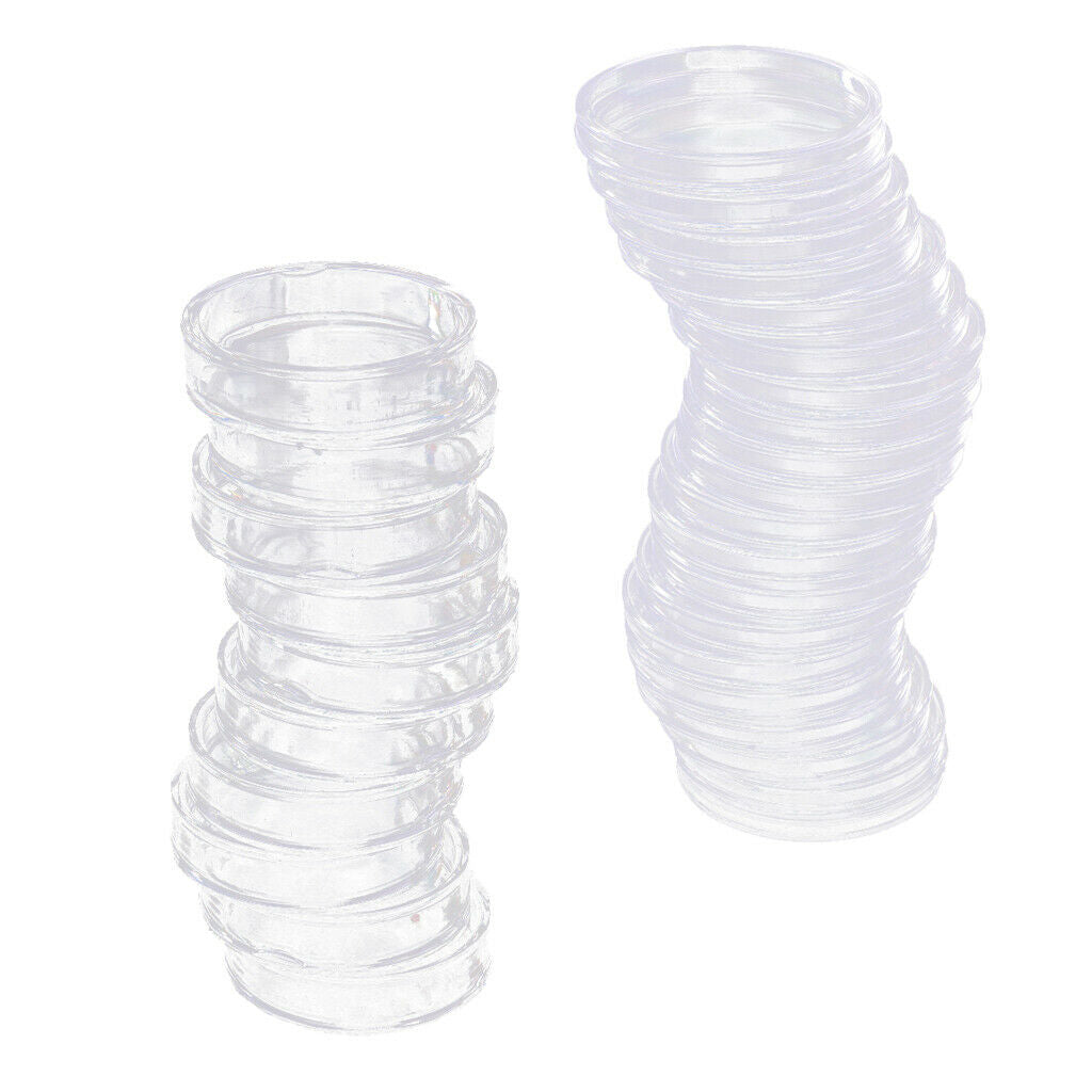 40Pcs Round Coin Capsules Protector Coins Case Container Holder 50/60mm