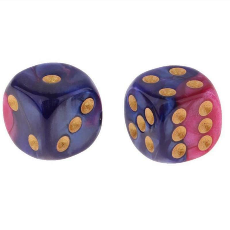 5Pcs 16mm 6 Sided Color Acrylic Dots Cubes Round Corner Kid Toys Digital Dice