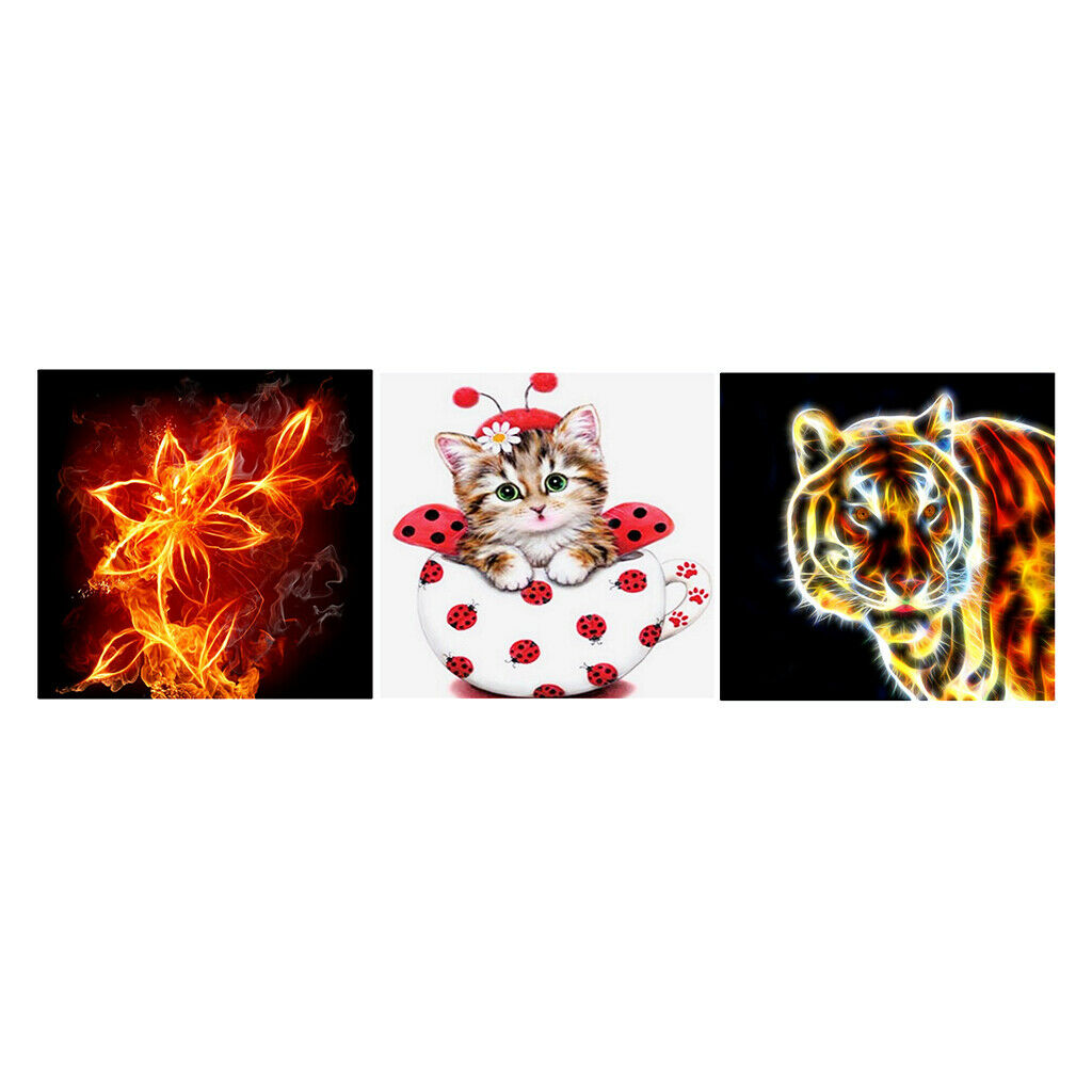 5D Diamond Embroidery Painting Cross Stitch Kit Animal for Home Decor Spark