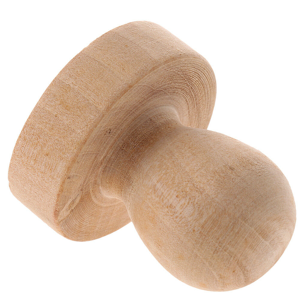 2pcs Round Wooden Rubber Stamp Handle for DIY Wood Stamp Embossing Tool