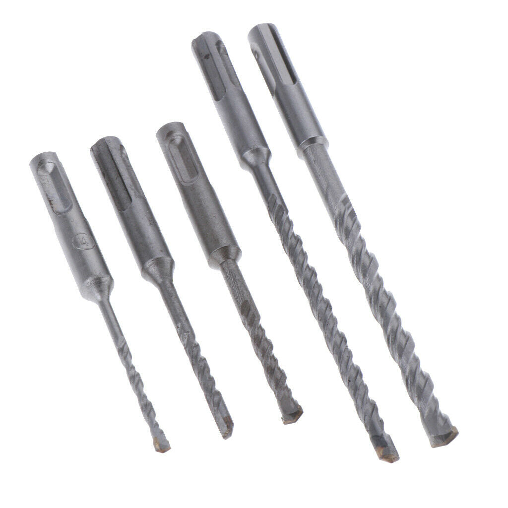 5x Drill Bit Set For Tile Concrete Brick Glass Plastic And Wood Carbide Tip