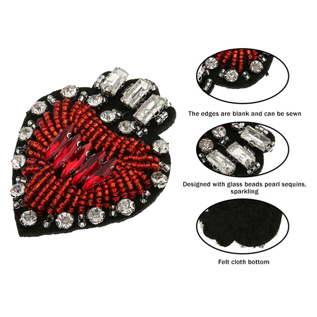Iron-on Crystal Rhinestone Patch DIY Sweater Skrit Scarf Embellishment