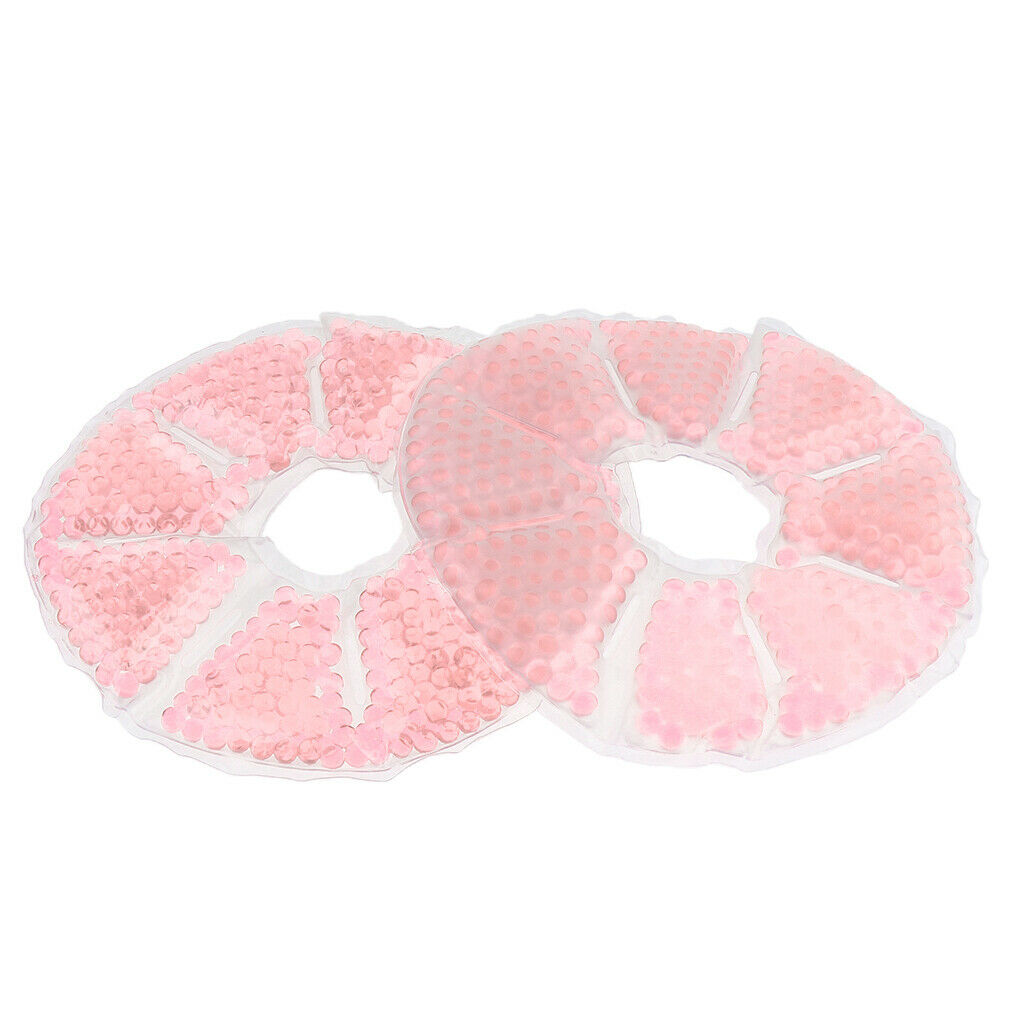 2 Pieces Big Round Thermal Gel Pads for Nursing Mothers Suitable Pink