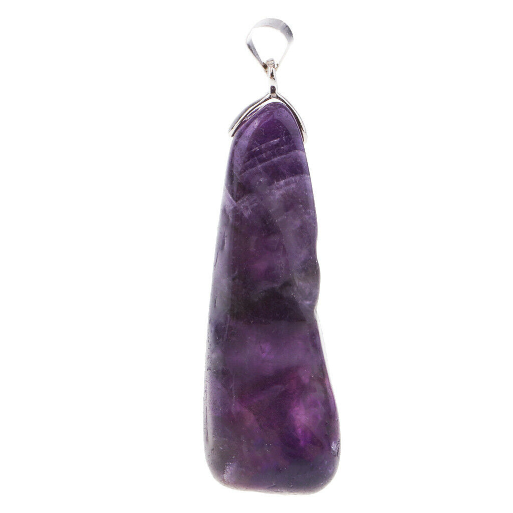 Natural Amethyst Pendant Energy Crystal Stone for Jewelry Making Accessories