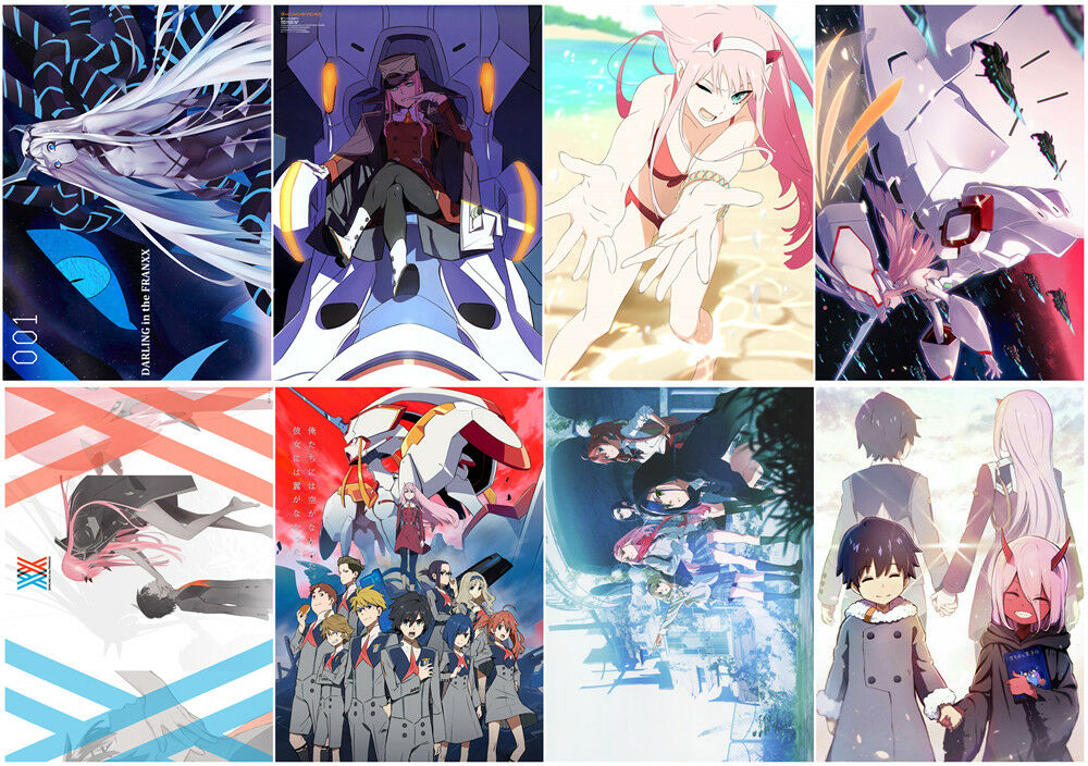 Darling in the franxx Polypropylene A3 8 pieces Posters wall poster PPP004