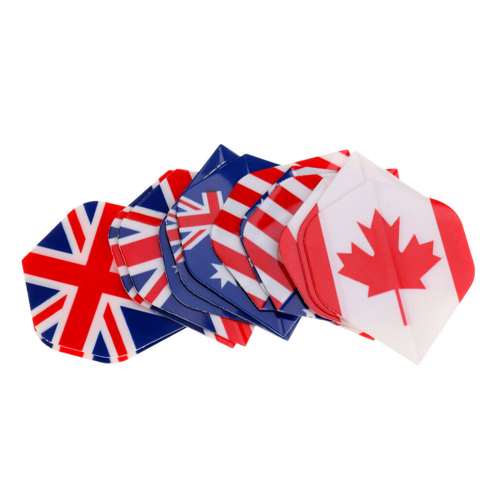 12 Pieces National Flag Soft Tip Darts 14 G For Electronic Dart Board