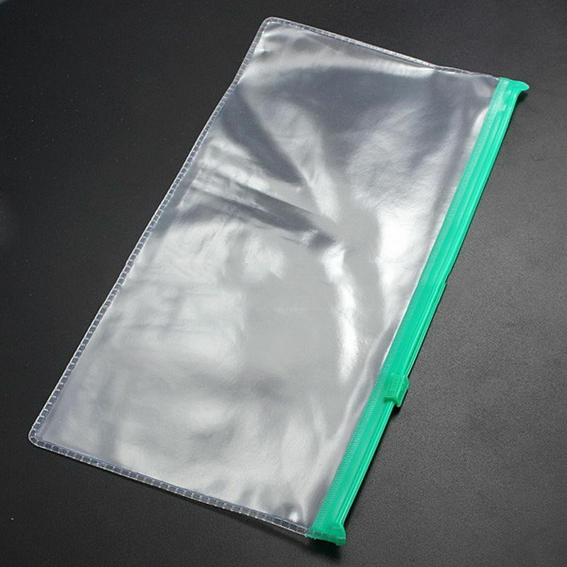 8Pcs A6 Plastic  File Bags Storage Document Folder Paper File Folder Book Pencil