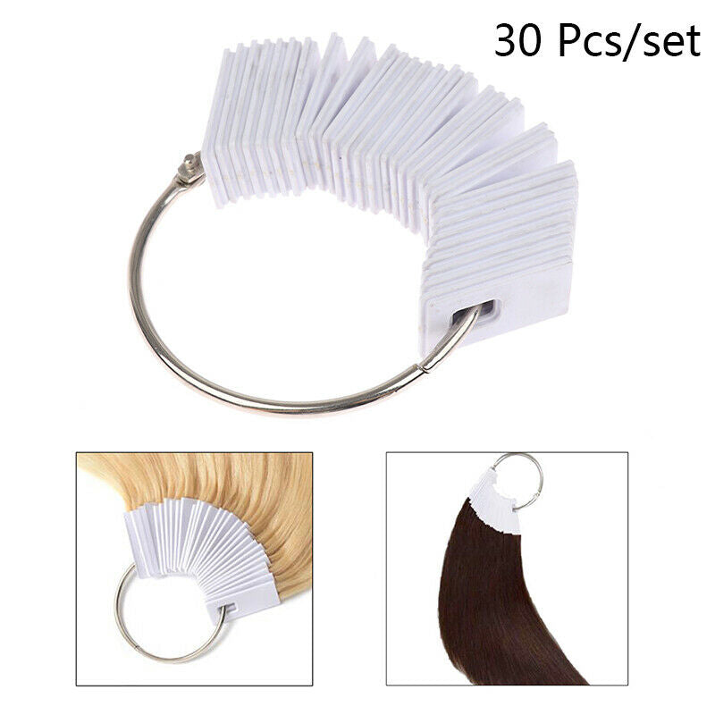 30Pc Hair Color Rings Hair Charts For Salon Hairdresser Dyeing Practice Swatc Kt