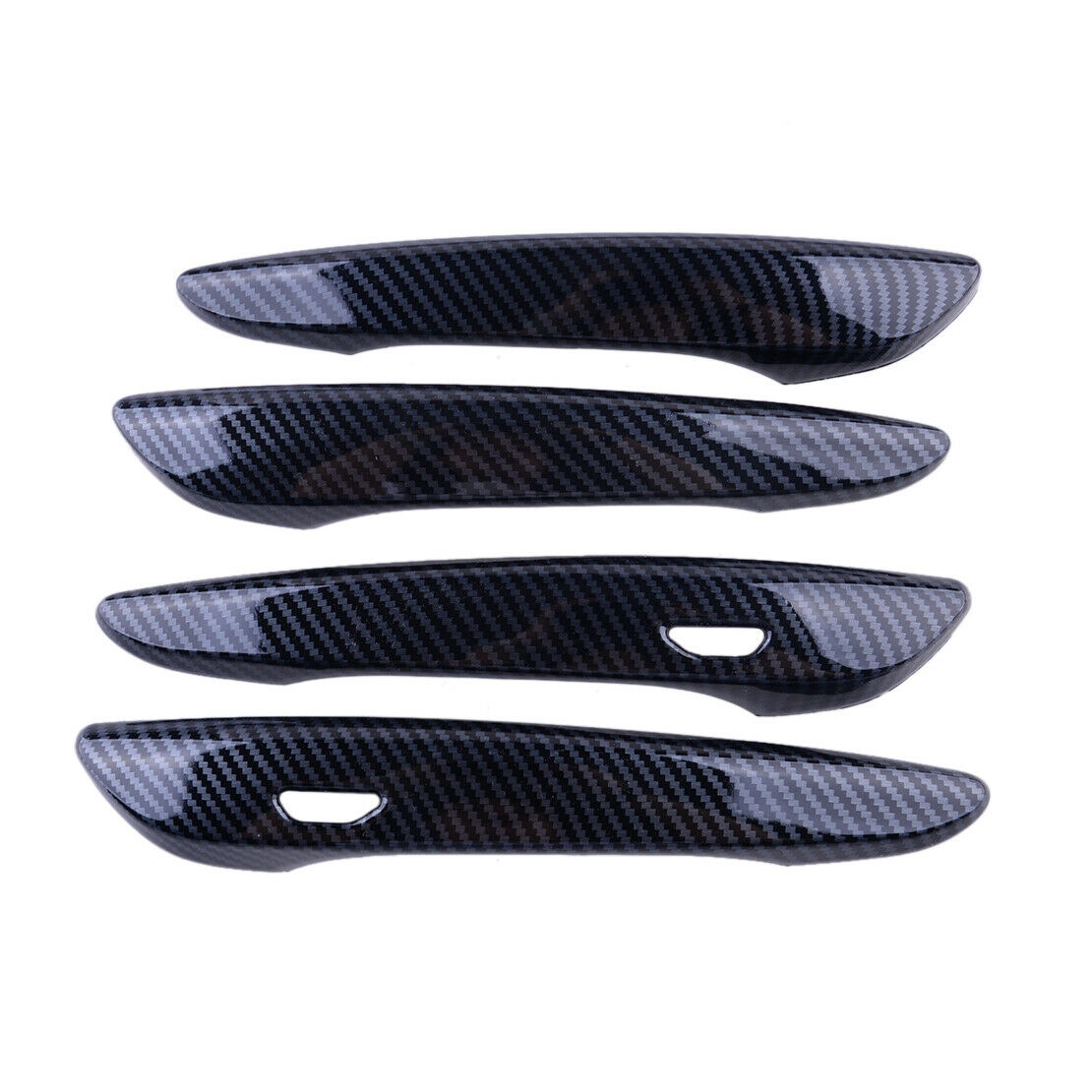 4pcs Carbon Fiber ABS Exterior Door Handle Cover Fit For Mazda 3 Sedan 2019-2021