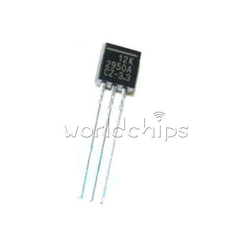 10PCS LP2950-3.3 IC REG LDO 3.3V 0.1A TO92 W