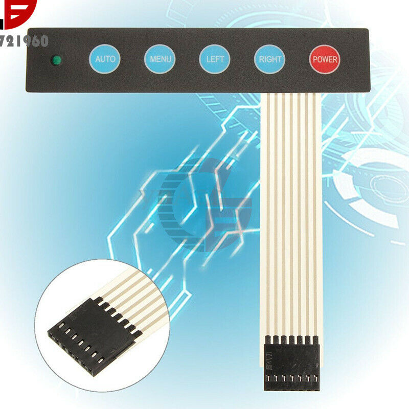 5 Key LED Switch Keypad 1x5 Matrix Array Keyboard Self-Adherence For Arduino