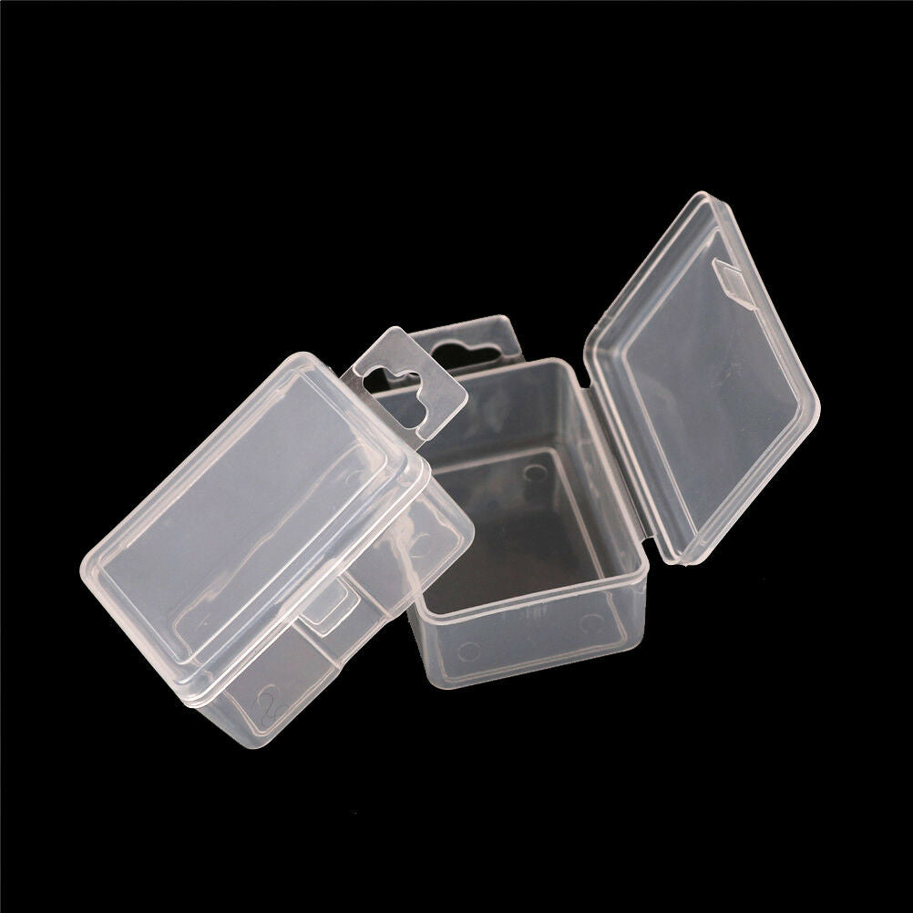 2x Small Plastic Storage Box Clear Multipurpose Parts Product Case 5.2*4*2.l8