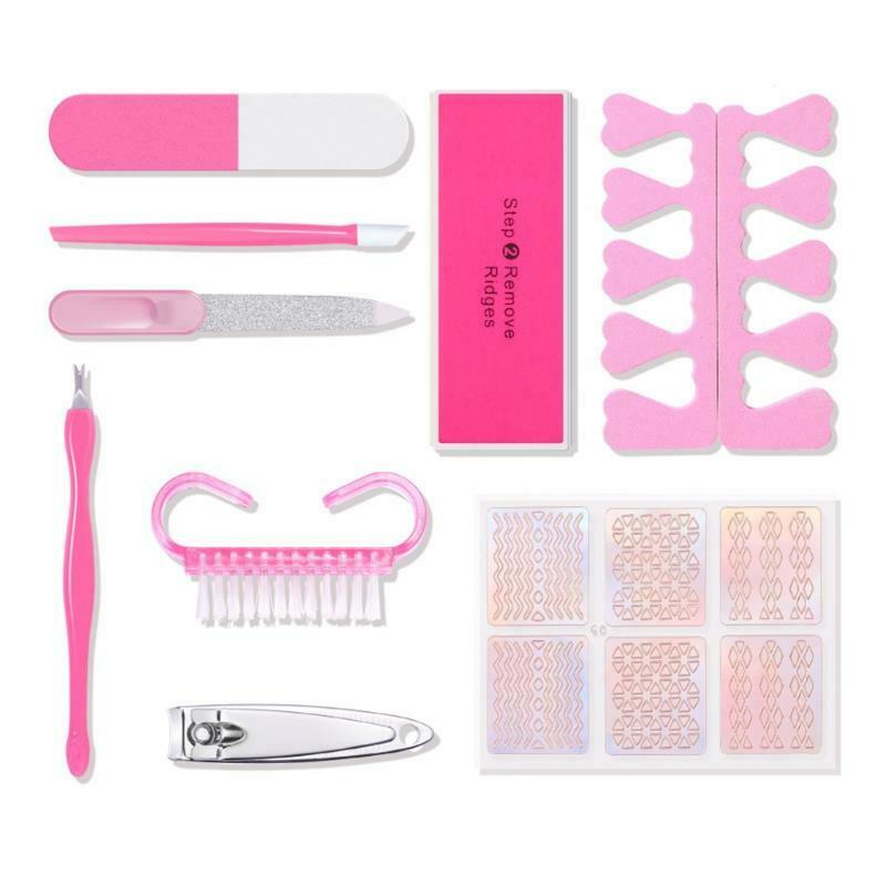 9pcs/Set Nails Accesories Tools Kit Clipper Nail Cutter File Buffer Cuticle