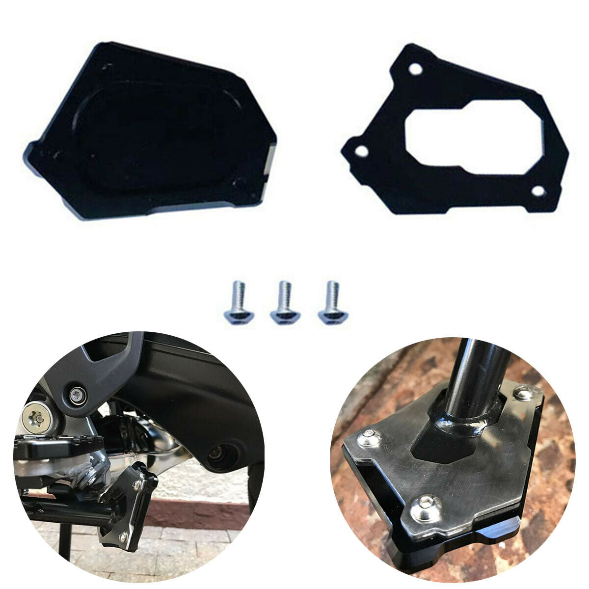 1× Aluminum Side Stand Enlarger Extension Plate For BMW R1250 GS Adventure 18-19