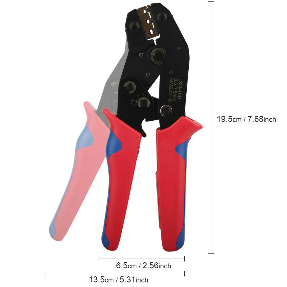 Kit Wire Terminal Crimping Tool Plier Male Female ConnectorsElectrical Crimper