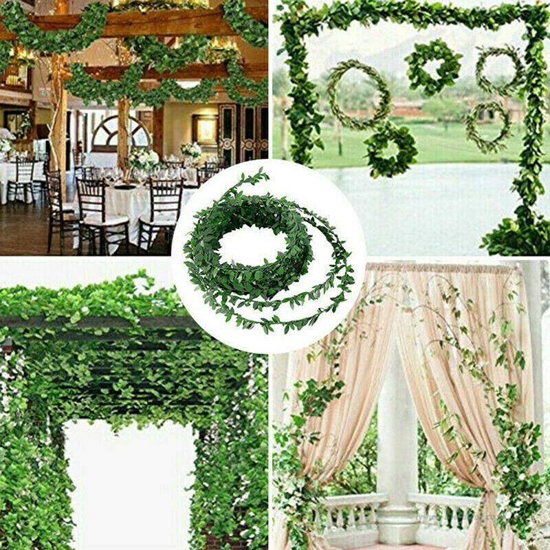 7.5mArtificial Garland Foliage Green Leaves Simulated Vine Wedding Xmas D.l8