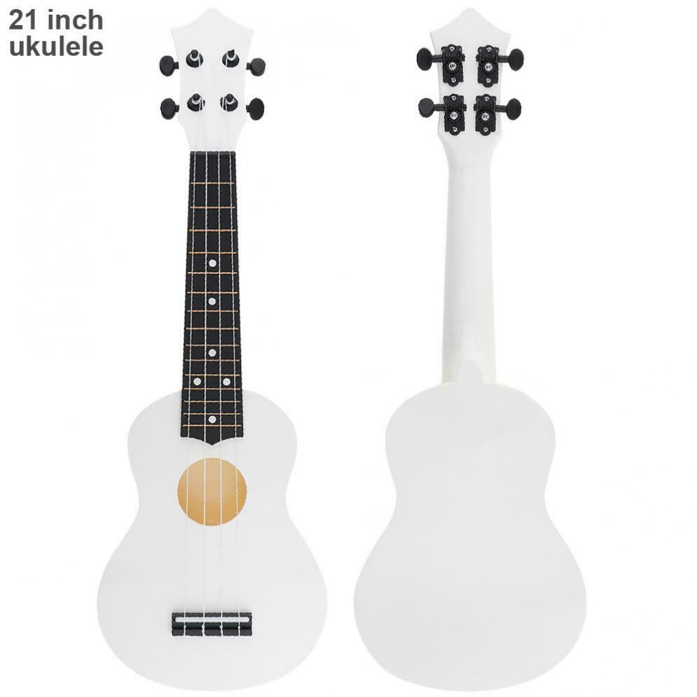 21'' Soprano Ukulele White ABS Hawaii Guitar for Children and Beginner Gift