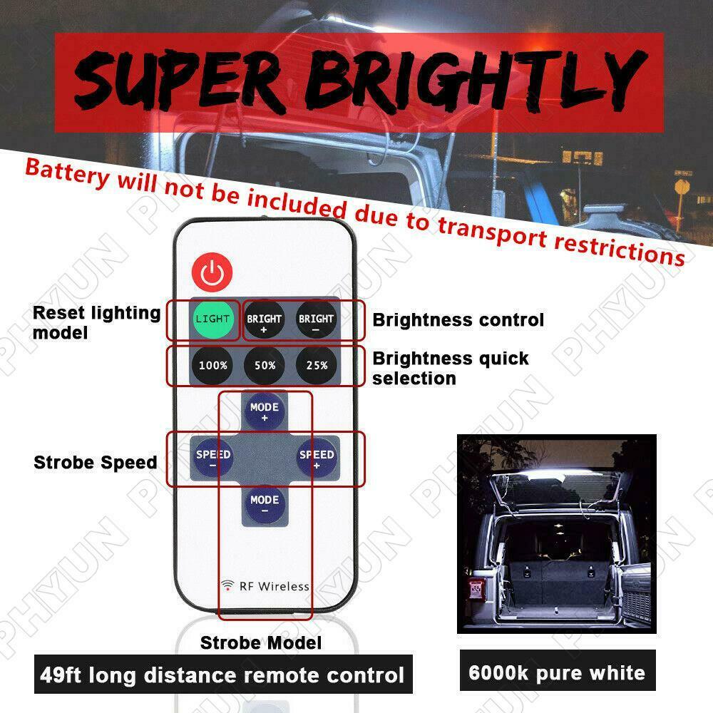 LED Rear Tailgate Glass Gate Hatch Dome Light Bar For 2018-2020 Jeep Wrangler JL
