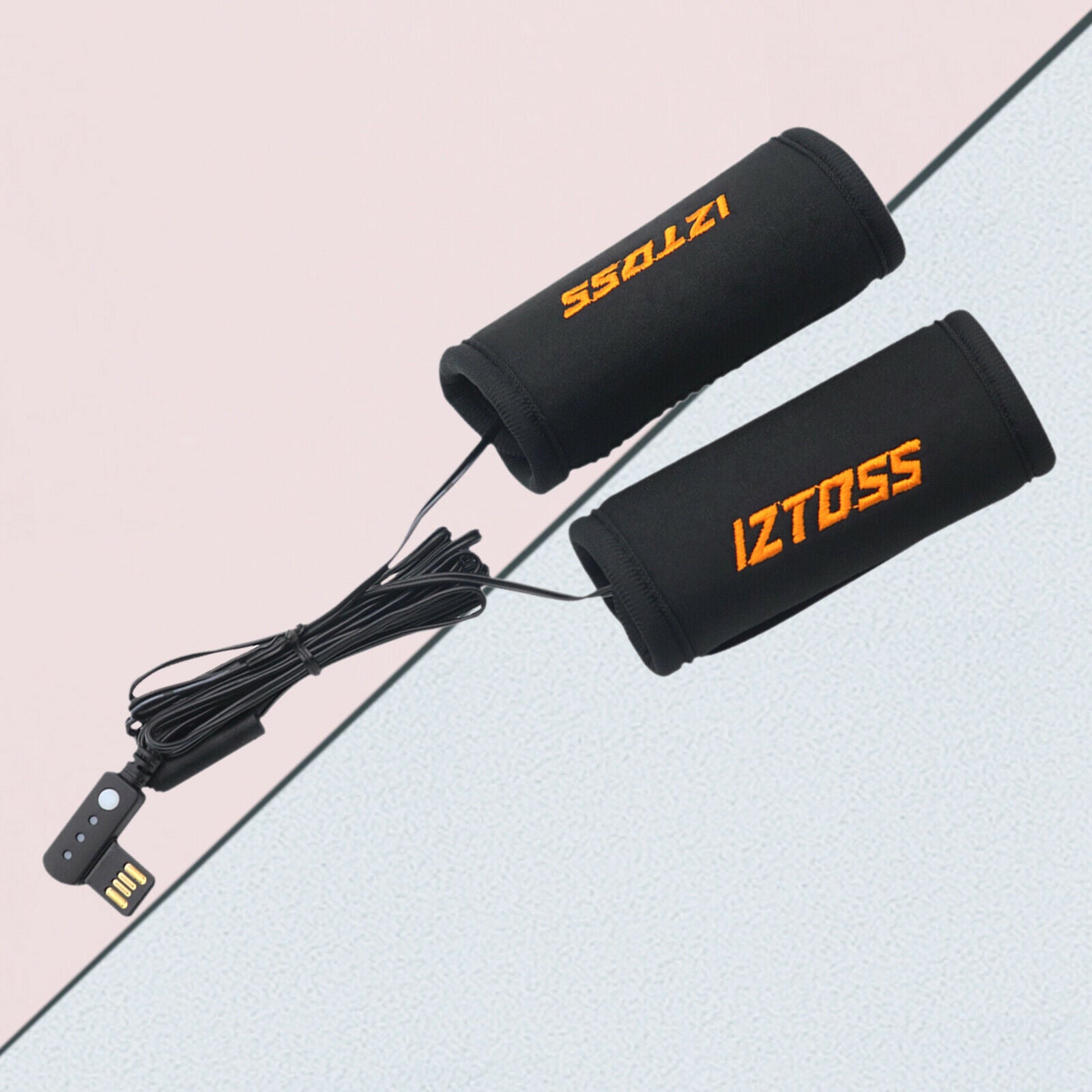 2Pieces Universal Handlebar Heated Grips Warmer Pad Anti-slip Wear-resistant