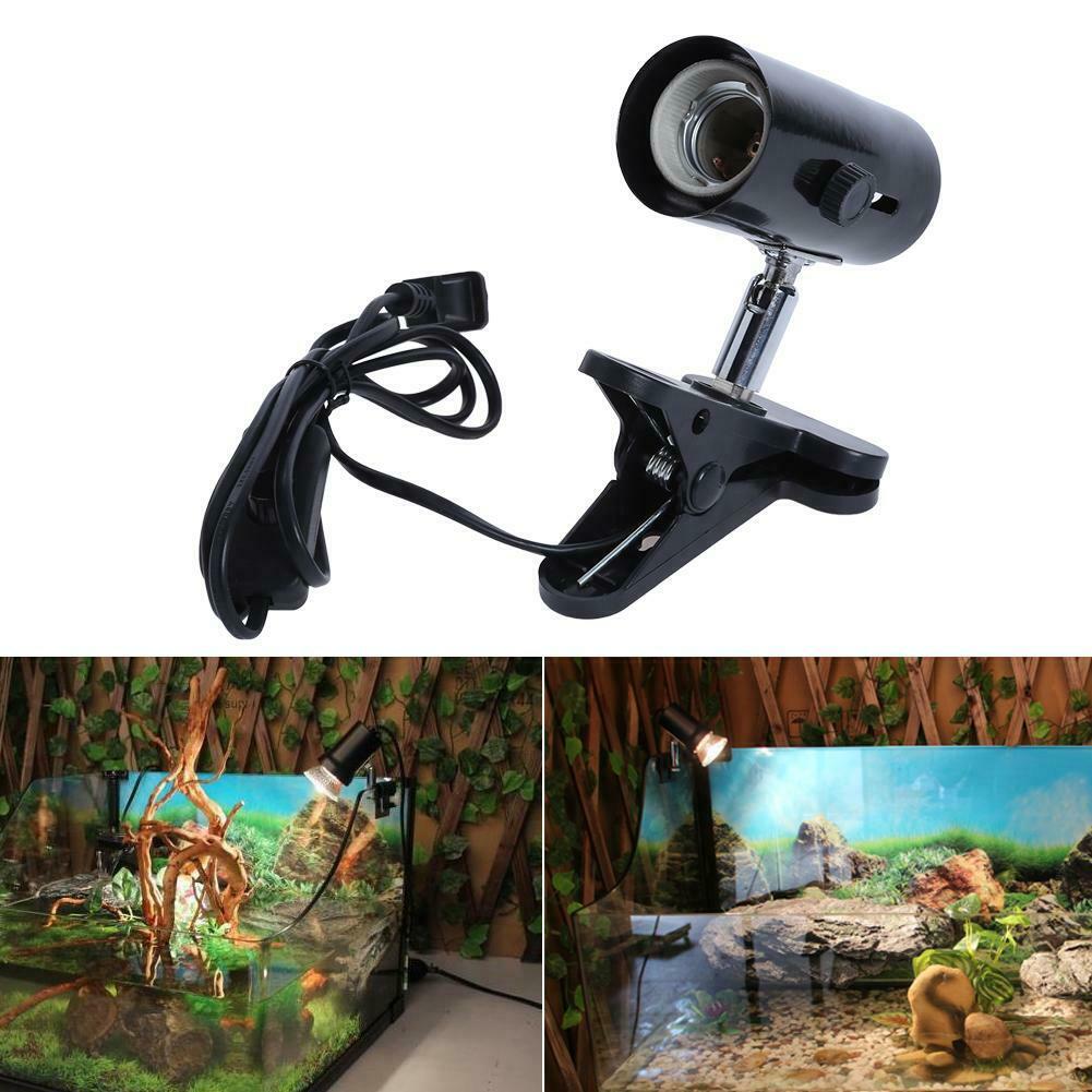 300W Metal Ceramic Heat UV UVB Lamp Light Holder Clamp Brooder Reptile US @
