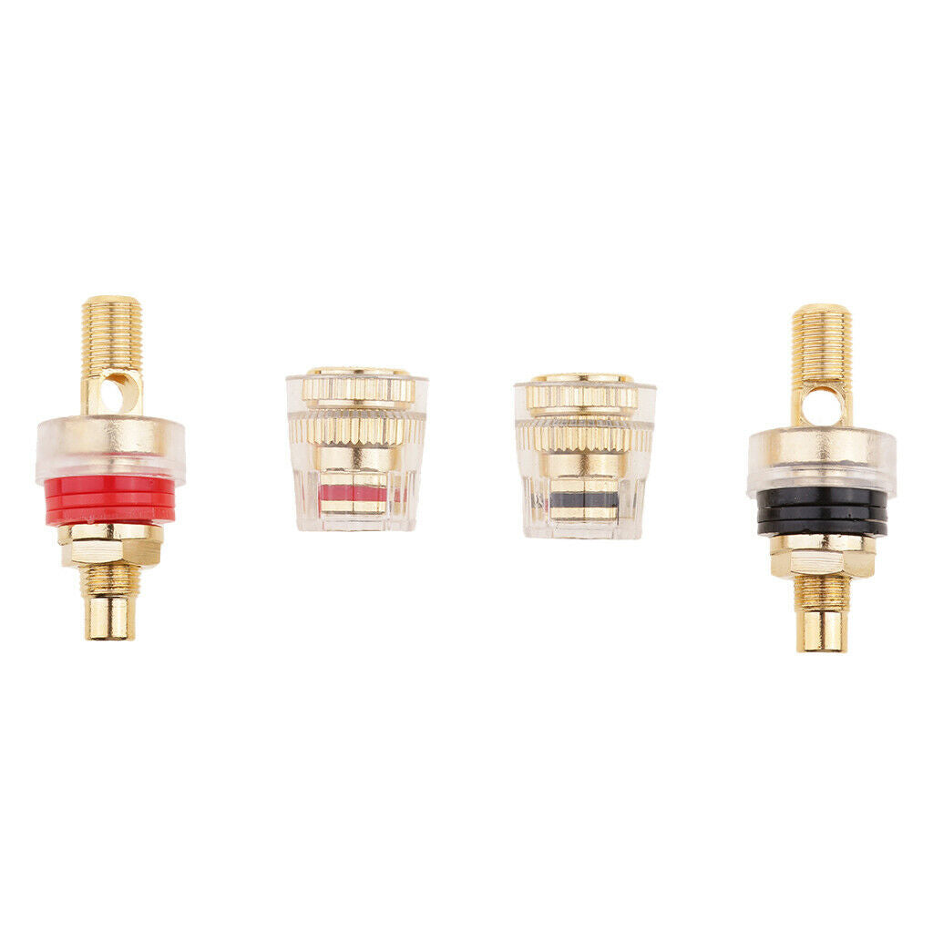 5pairs GoldPlated Speaker Binding Post Terminal Banana Plug Socket Connector