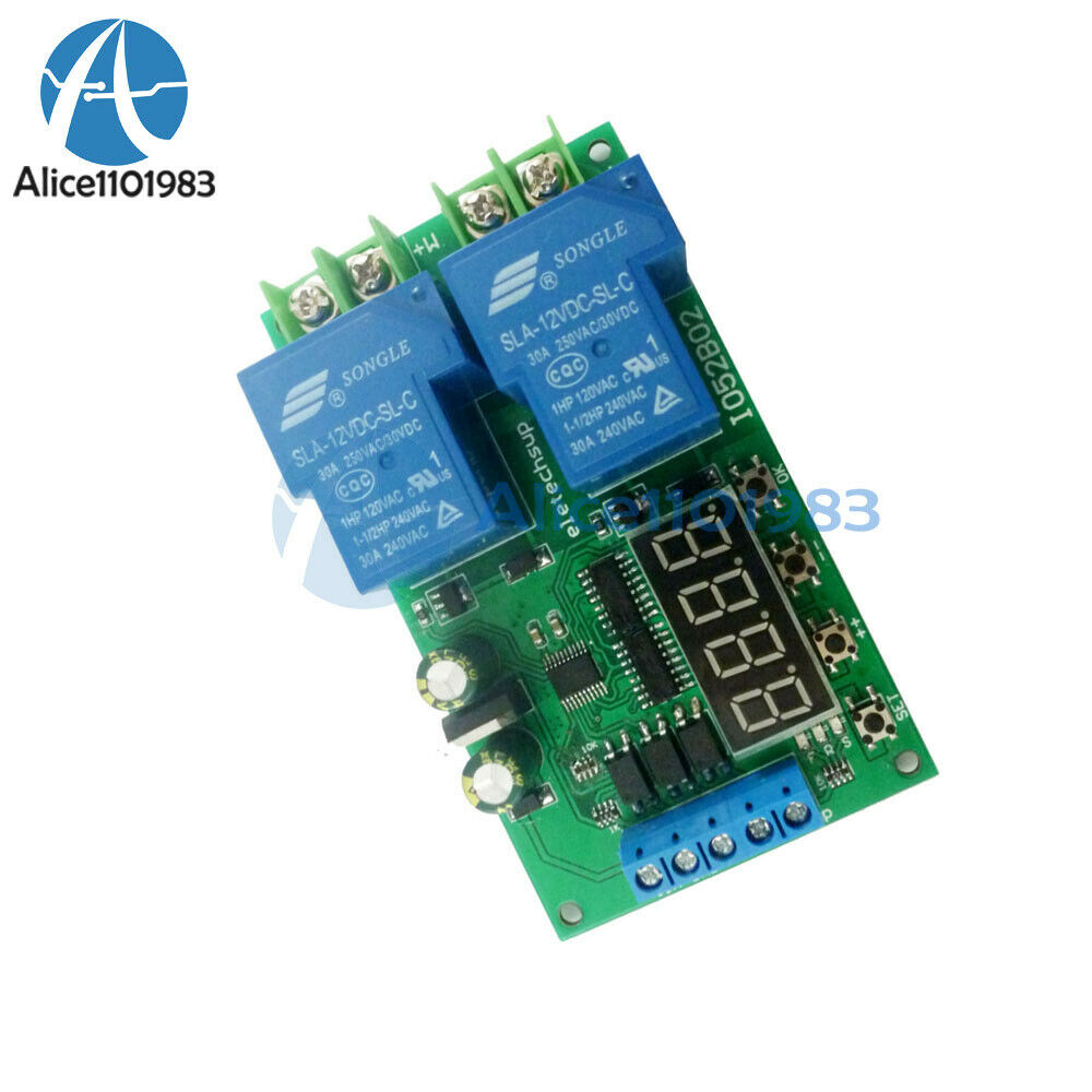 30A 12V Multifunction DC/AC Motor Forward & Reverse Start Stop Delay Module