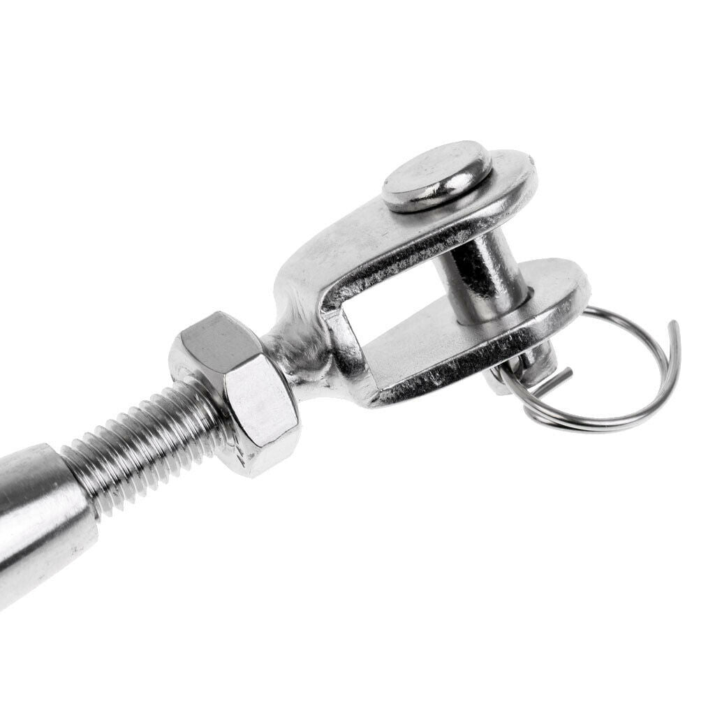M12 Marine 304 Stainless Steel Closed Body Jaw Turnbuckle Rigging Screw 1/2