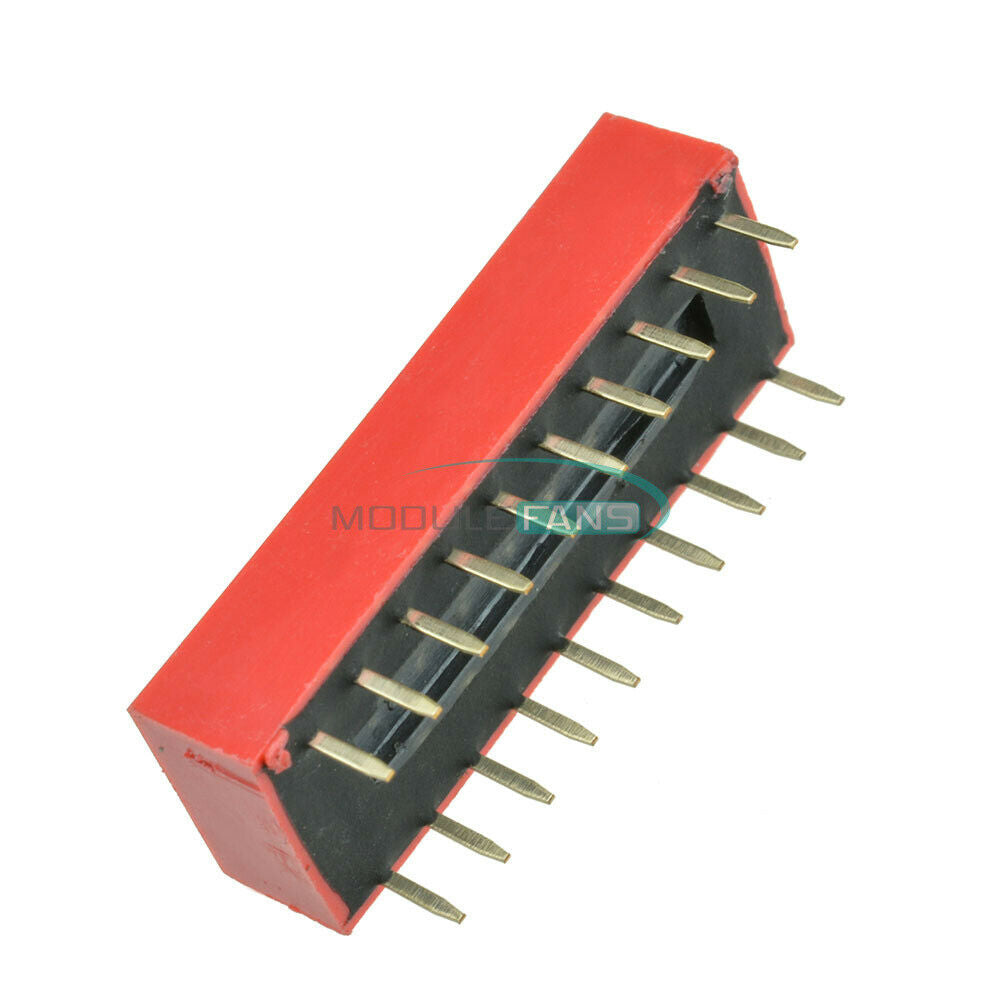 50pcs  2.54mm 10-Bit 10 Position Way DIP Slide Type Switch ModuleRed Pitch New