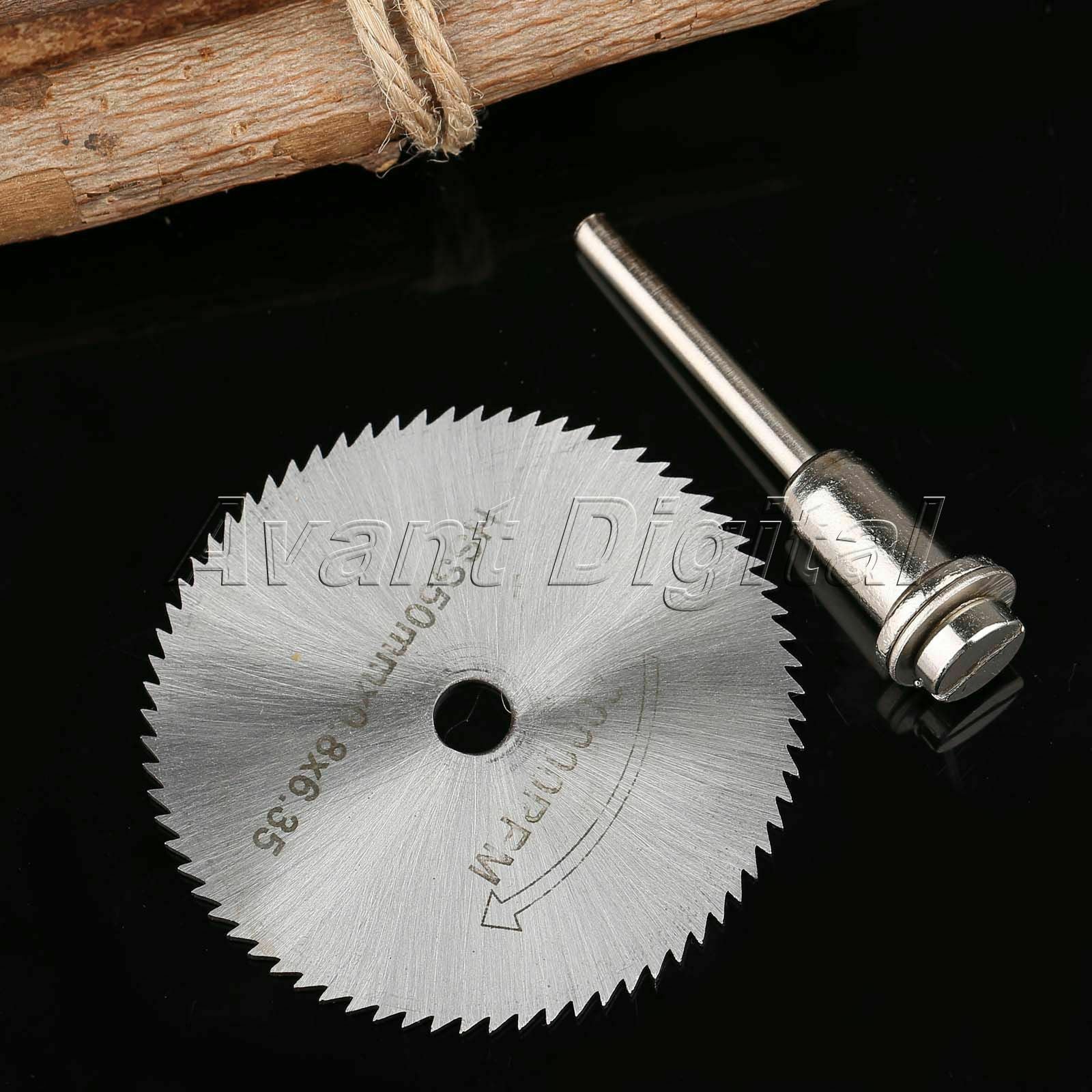 50mm HSS PVC ABS Plastic Wood Saw Blade Cut-Off Cutting Wheel Disc Mandrel New