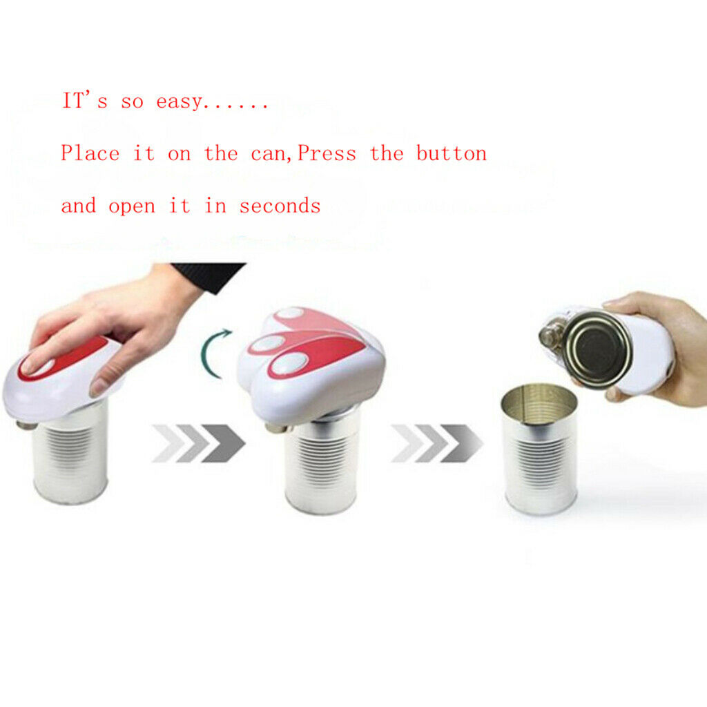 Automatic Safety One Touch Electric Can Opener Portable for Home Kitchen BBQ